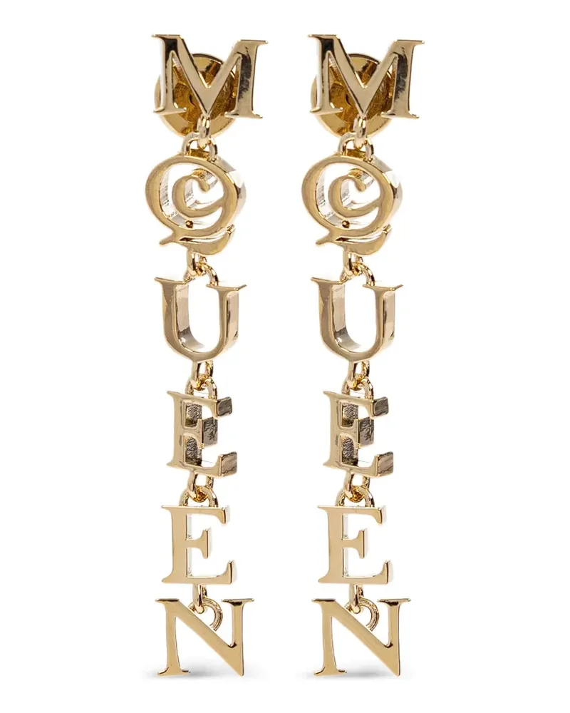 Alexander McQueen Ohrringe mit Logo - Gold Gold