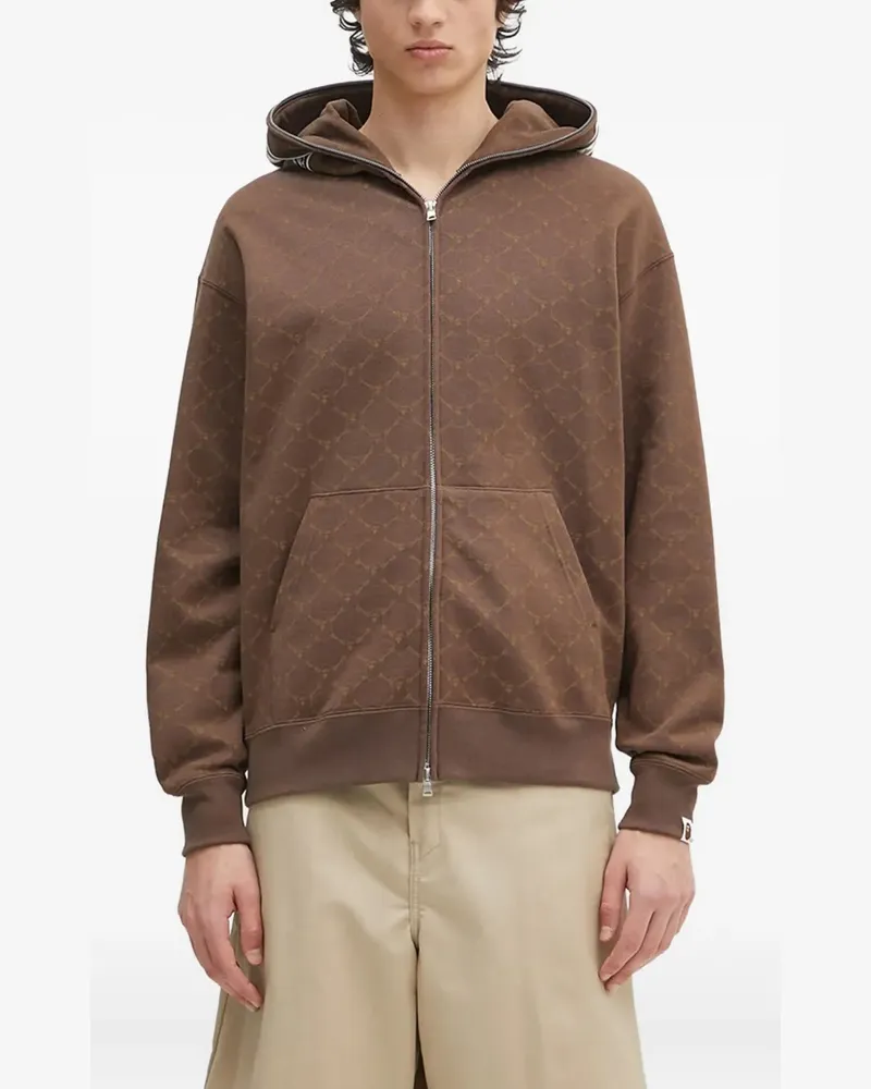 BAPE College Monogram Kapuzenjacke - Braun Braun
