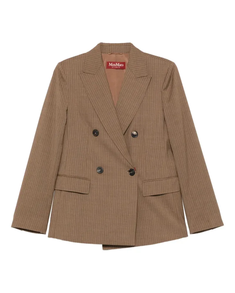 Max Mara Doppelreihiger Matumico Blazer mit Nadelstreifen - Braun Braun