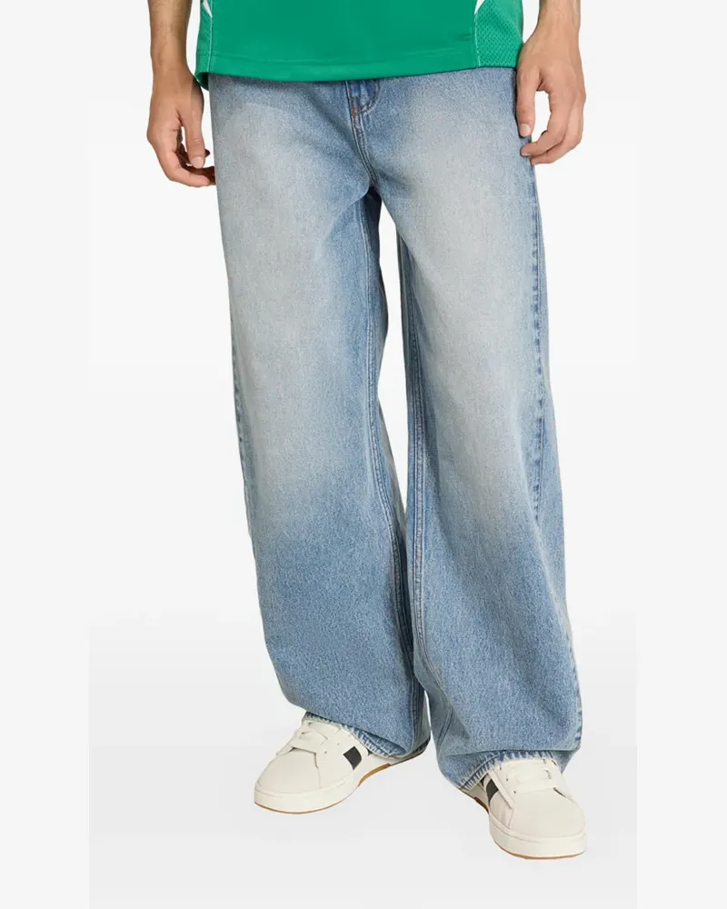 adidas 3-Stripes Jeans mit Trefoil-Stickerei - Blau Blau