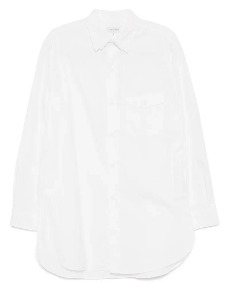 Yohji Yamamoto Hemd mit Brusttasche - Weiß Weiß