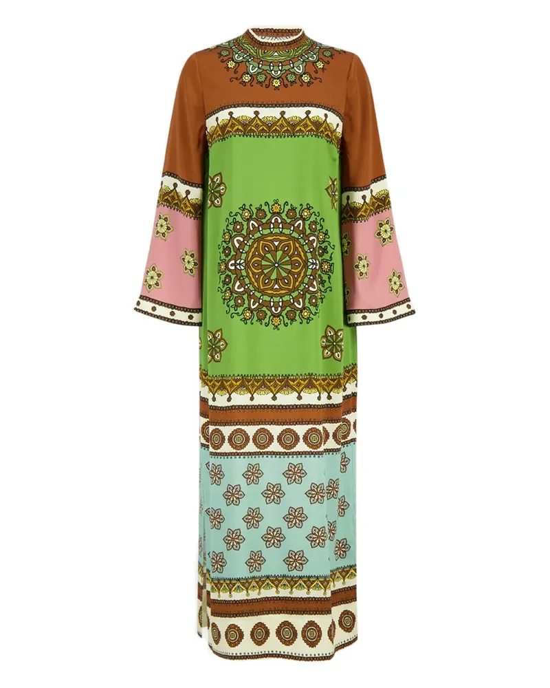 ALEMAIS floral-pattern midi dress - Grün Grün