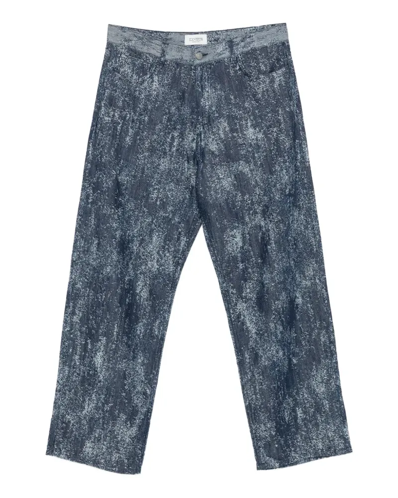 Laneus Jeans mit Acid-Wash-Effekt - Blau Blau