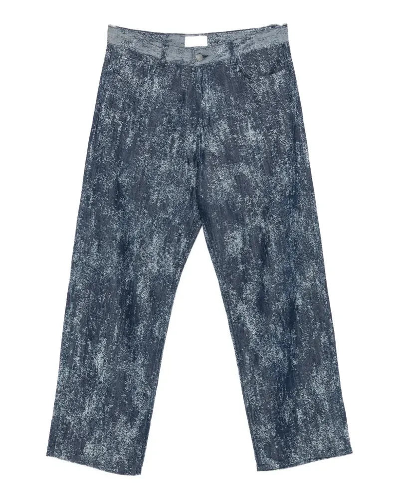 Laneus acid-wash jeans - Blau Blau