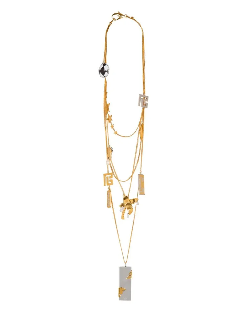 Balmain Verzierte Miami Sautoir-Halskette Gold