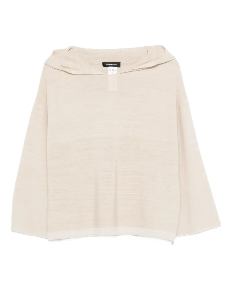 Fabiana Filippi drawstrings-hem sweater - Nude Nude