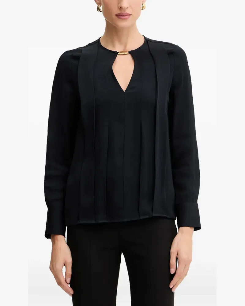 MARCIANO Los Angeles keyhole pleated top - Schwarz Schwarz