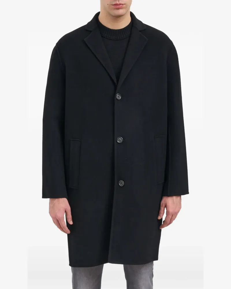 Paolo Pecora Milano button wool coat - Schwarz Schwarz