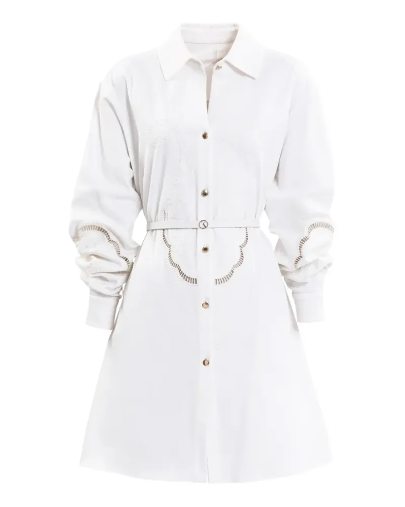 Saiid Kobeisy Jeans-Minikleid mit Lochmuster - Weiß Weiß