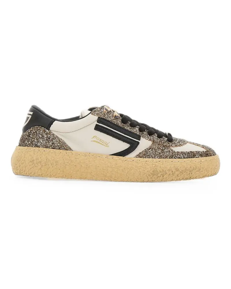 Puraai 1.01 Vintage Sneakers mit Glitter-Detail - Weiß Weiß