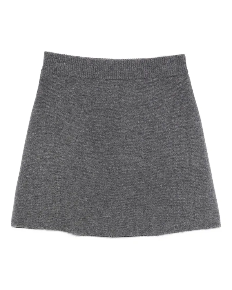 Lisa Yang Gerippter Strickrock - Grau Grau