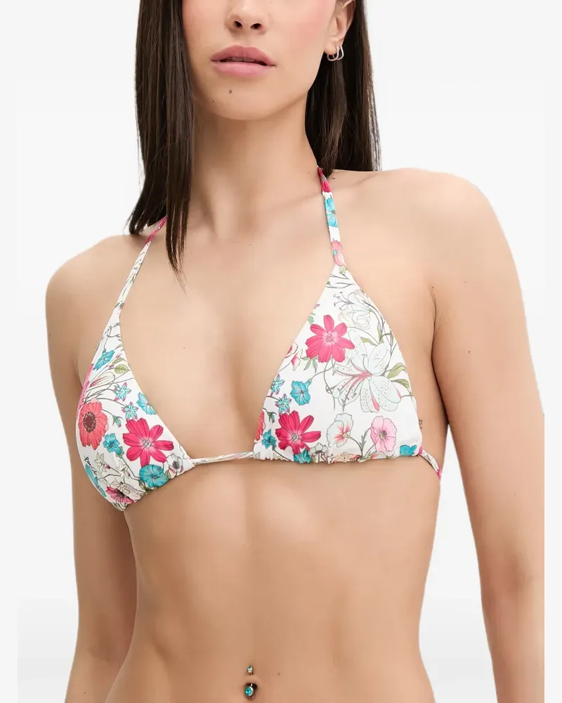 Liu Jo Triangel-Bikinioberteil mit Print - Weiß Weiß