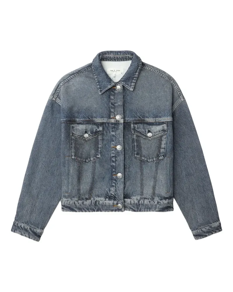 Rag & Bone Kastige Jeansjacke - Blau Blau