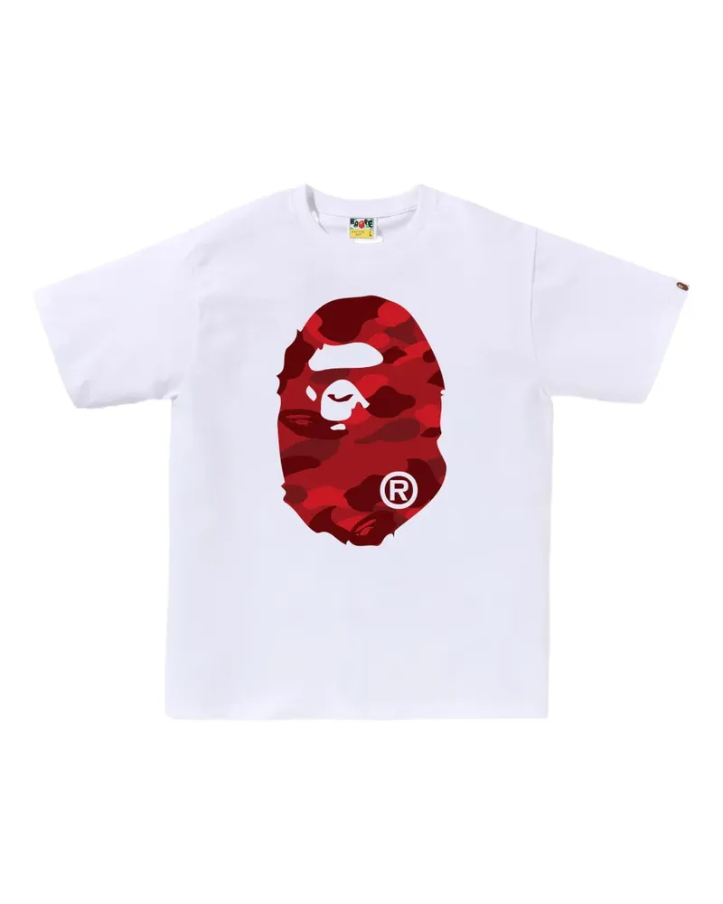 BAPE T-Shirt mit Camouflage-Print - Weiß Weiß