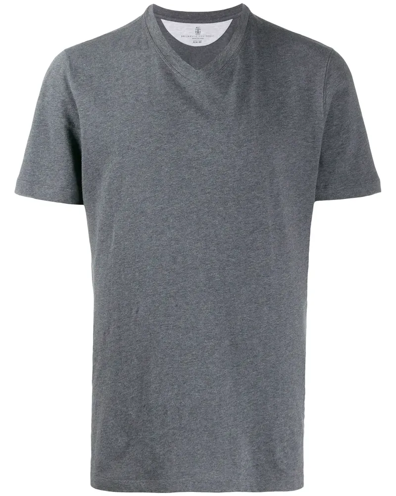 Brunello Cucinelli Jersey-T-Shirt - Grau Grau