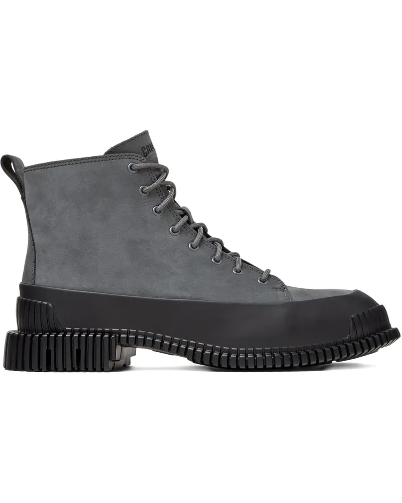 Camper Pix Bikerstiefel mit Schnürung - Grau Grau