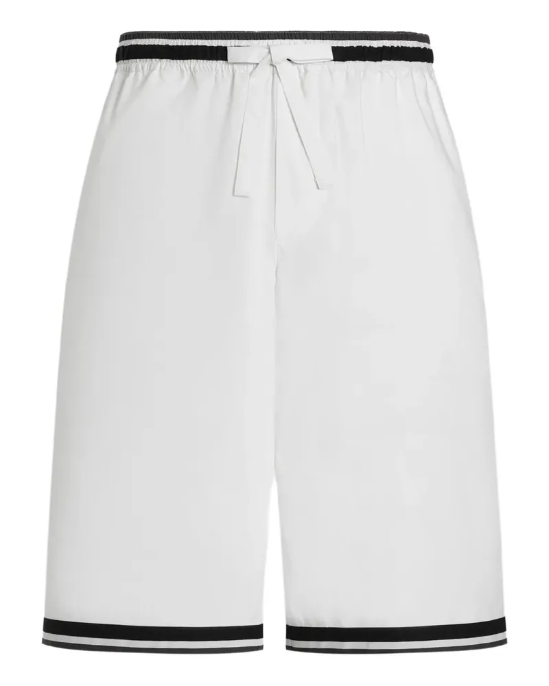 Dolce & Gabbana Shorts mit Majolica-Print - Weiß Weiß