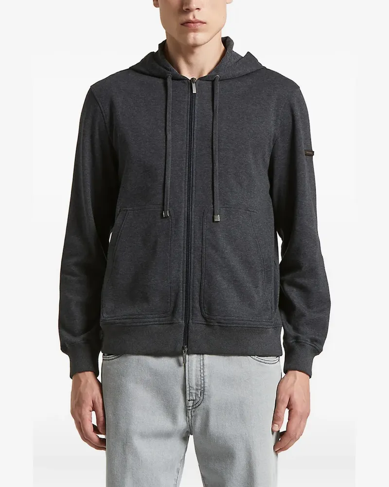 Peserico Sweatshirtjacke mit Kapuze - Grau Grau