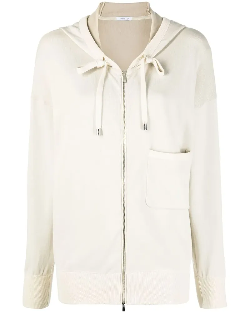 Malo Baumwoll-Sweatshirtjacke - Nude Nude