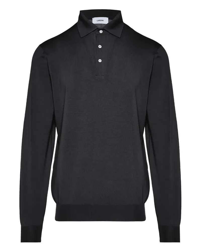 LARDINI Langärmeliges Poloshirt - Grau Grau