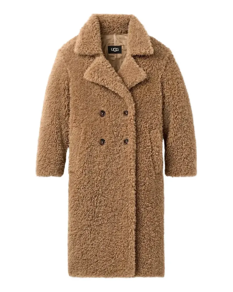 UGG Gertrude long teddy coat II - Braun Braun