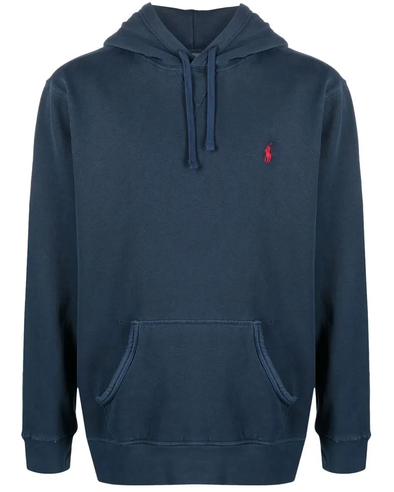 Ralph Lauren Hoodie mit Logo-Stickerei Blau