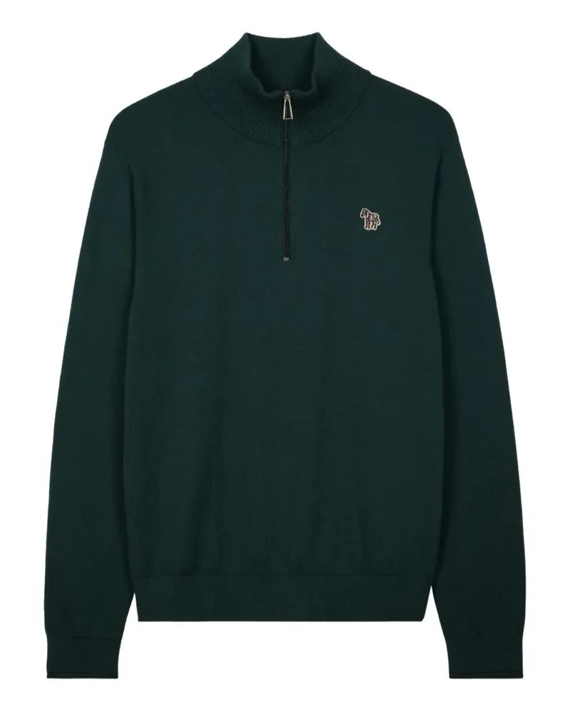 Paul Smith Reißverschluss-Pullover mit Zebra-Motiv - Grün Grün