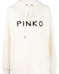 Pinko Hoodie mit Logo-Prägung Rosa