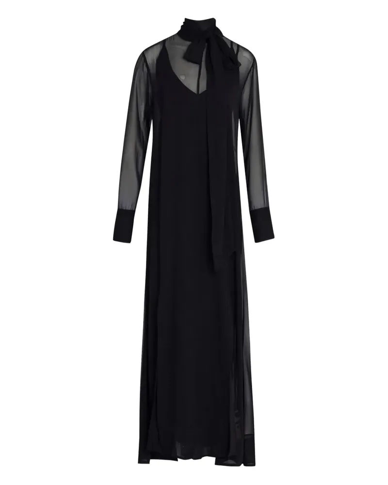 Osklen Semi-transparentes Kleid - Schwarz Schwarz