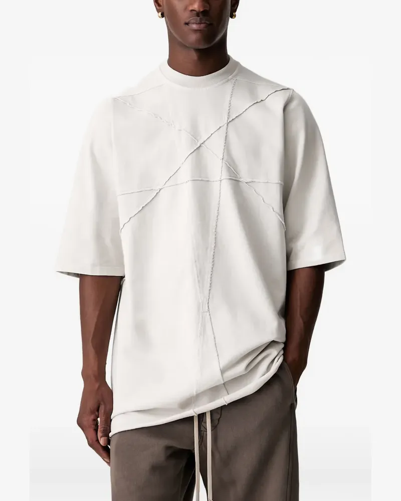 DRKSHDW by Rick Owens Pentagram-stitch short-sleeve T-shirt - Nude Nude