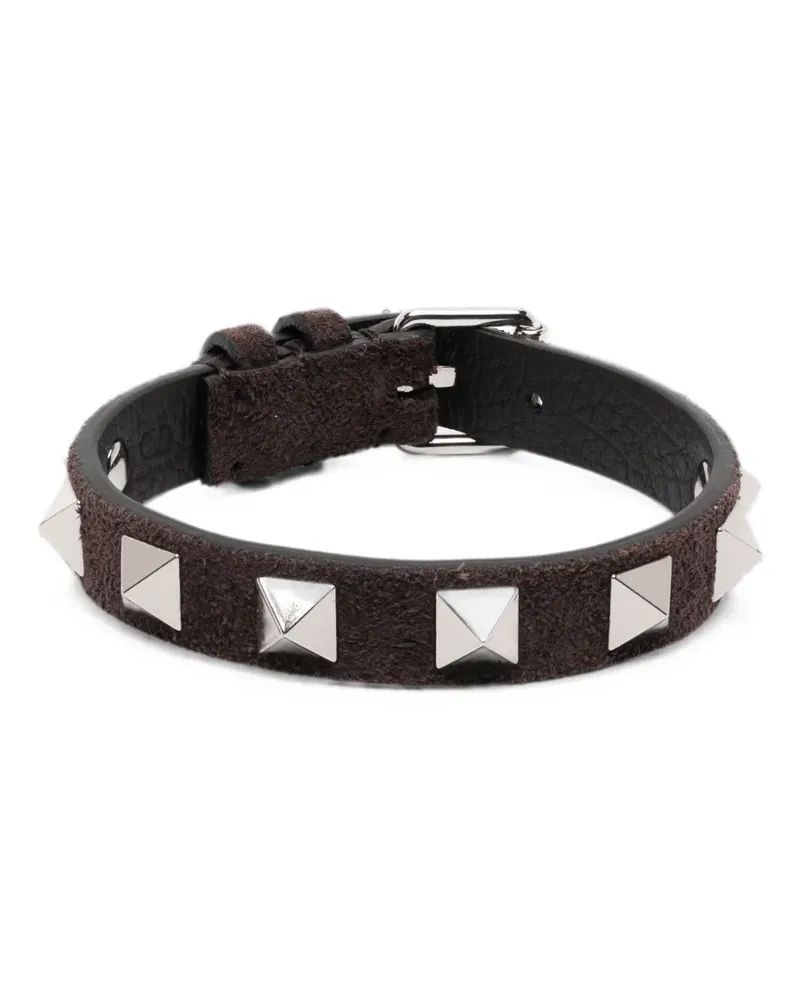 Valentino Garavani Rockstud Lederarmband - Braun Braun