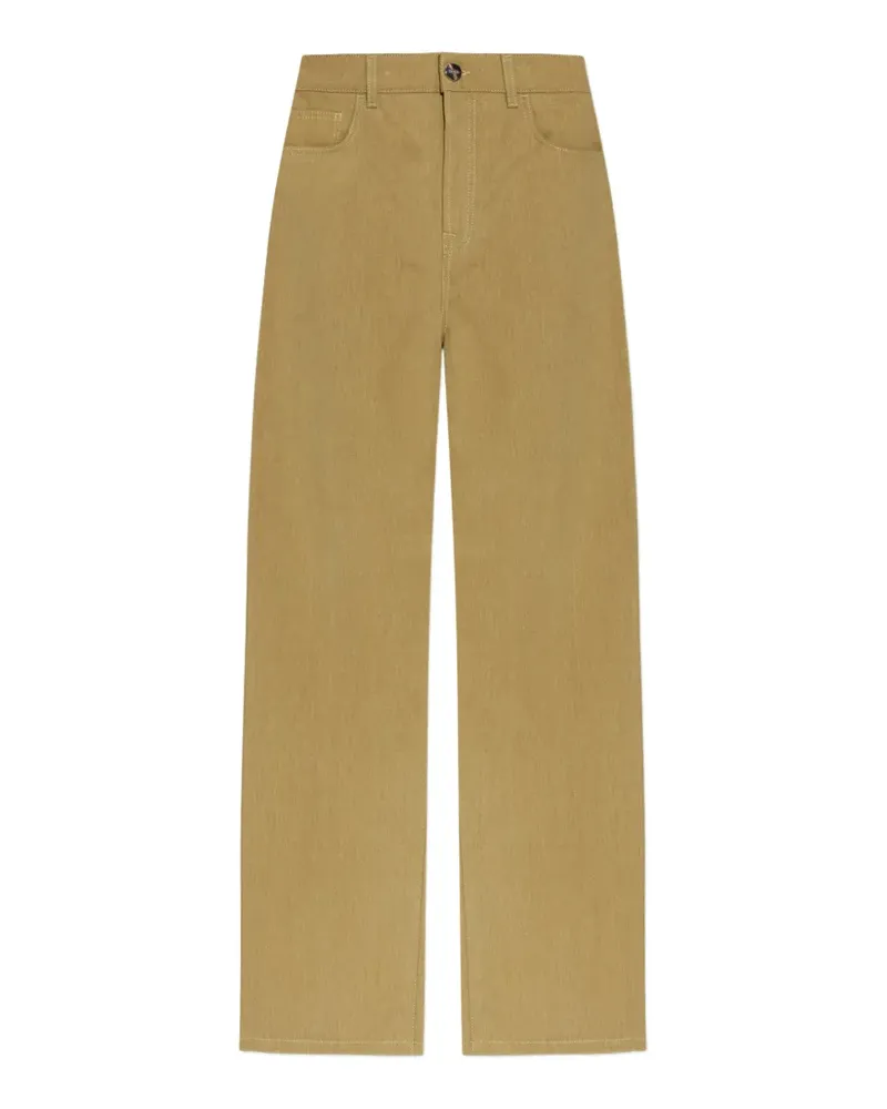Róhe button-fastening trousers - Braun Braun