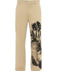 J.W.Anderson Straight-Leg-Hose mit Print Nude