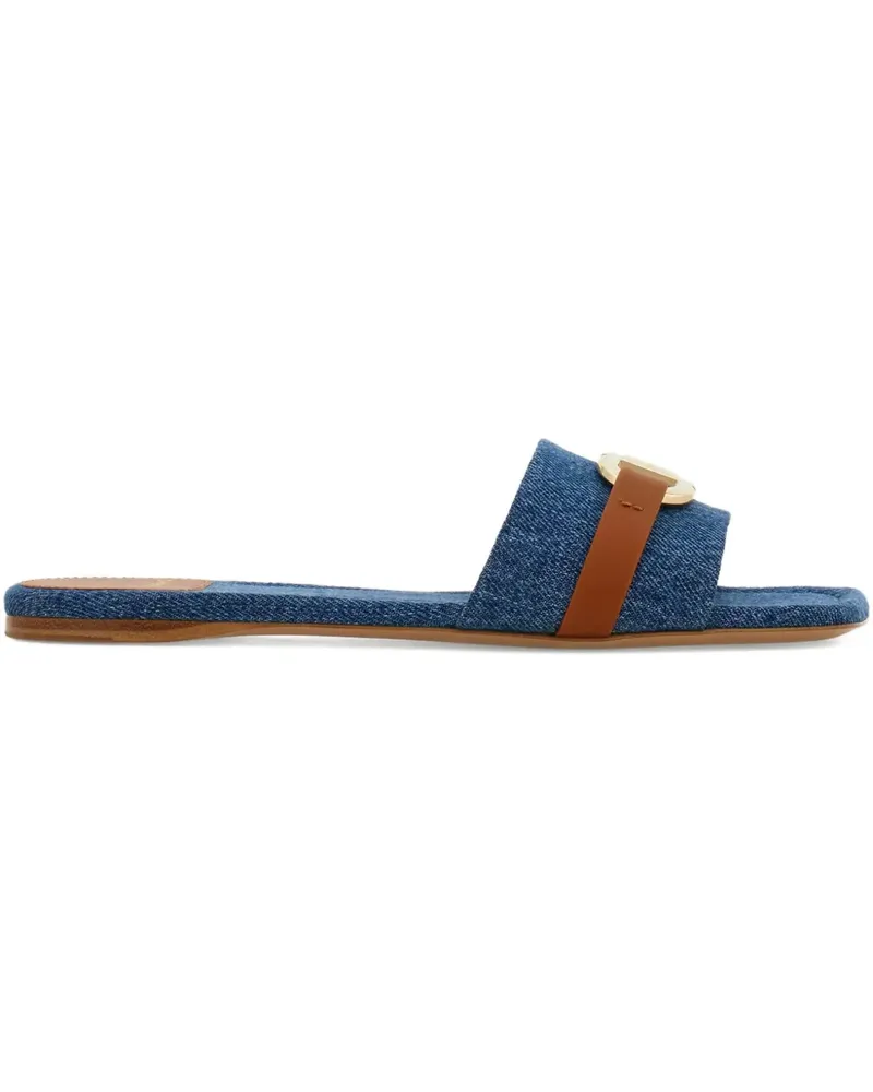 Ferragamo Gancini Pantoletten - Blau Blau