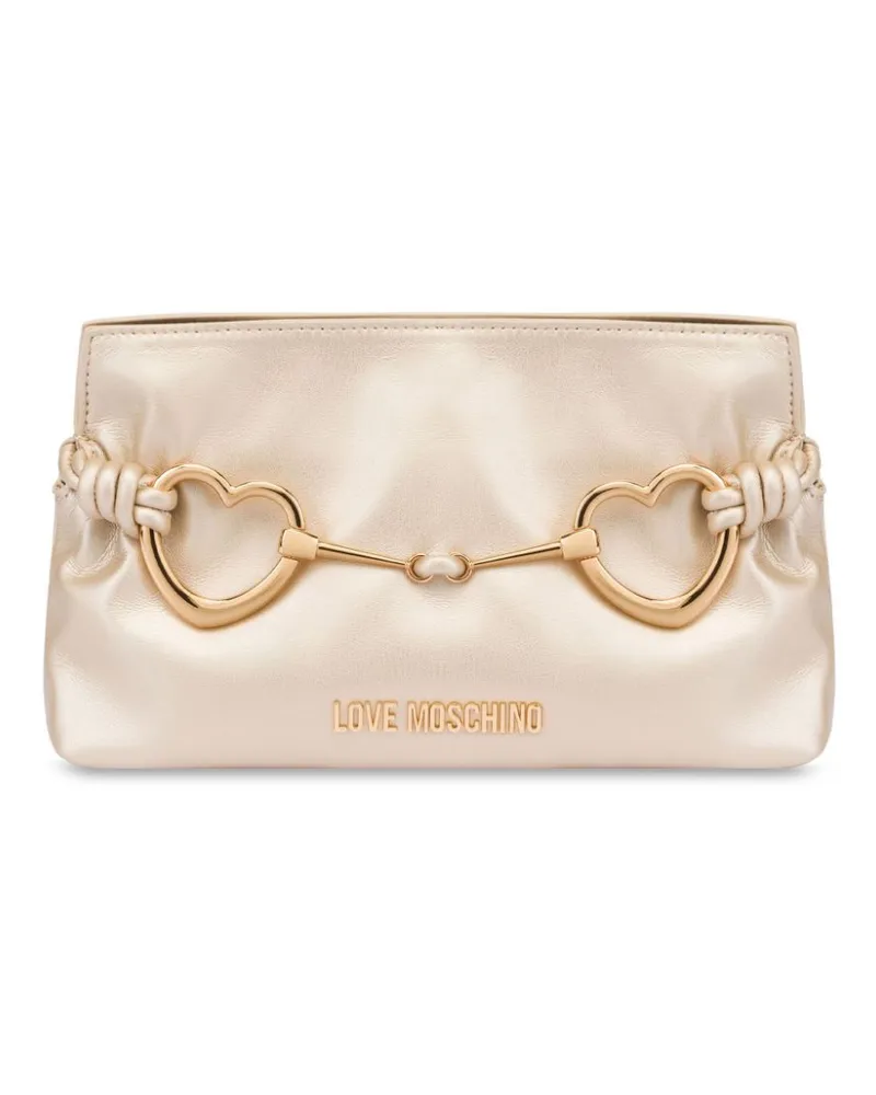 Moschino Umhängetasche mit Herzschild - Rosa Rosa