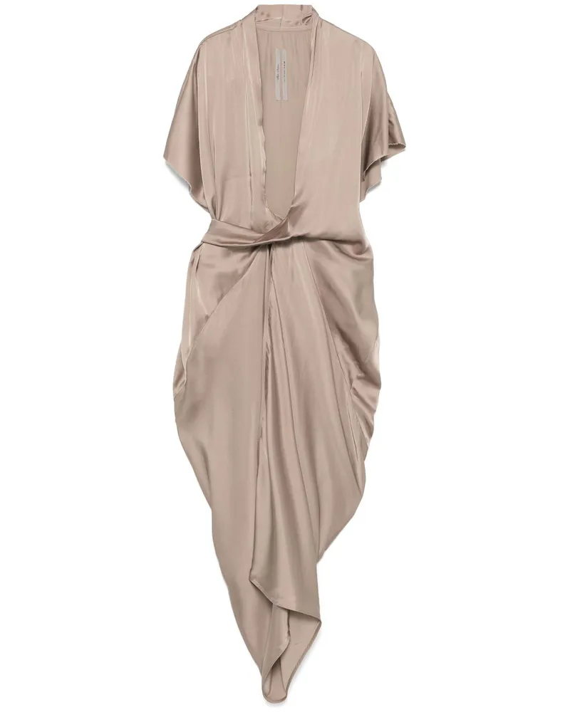 Rick Owens Gewickeltes Midikleid - Nude Nude