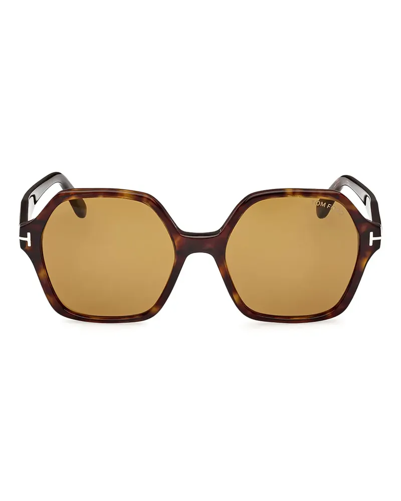 Tom Ford Sonnenbrille mit geometrischem Gestell - Braun Braun