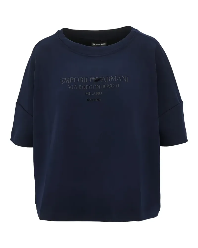 Emporio Armani T-Shirt mit Logo-Detail - Blau Blau