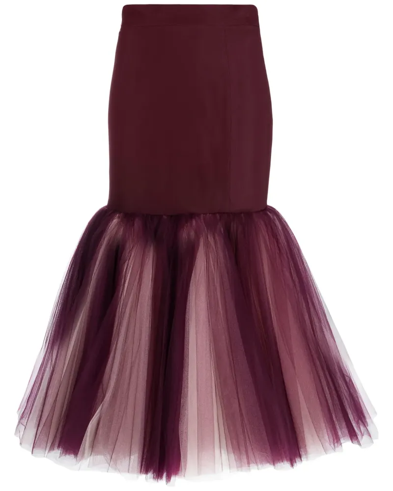 Moschino Midirock mit Faltensaum - Violett Violett