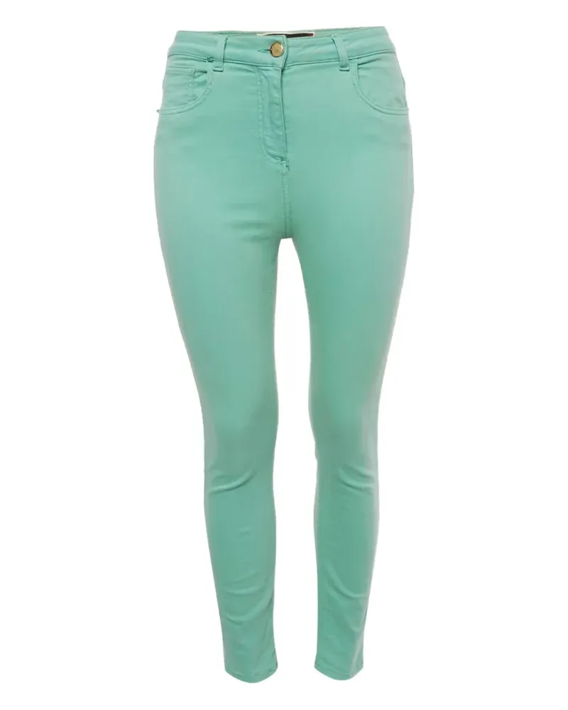 Elisabetta Franchi Skinny-Jeans mit hohem Bund - Grün Grün