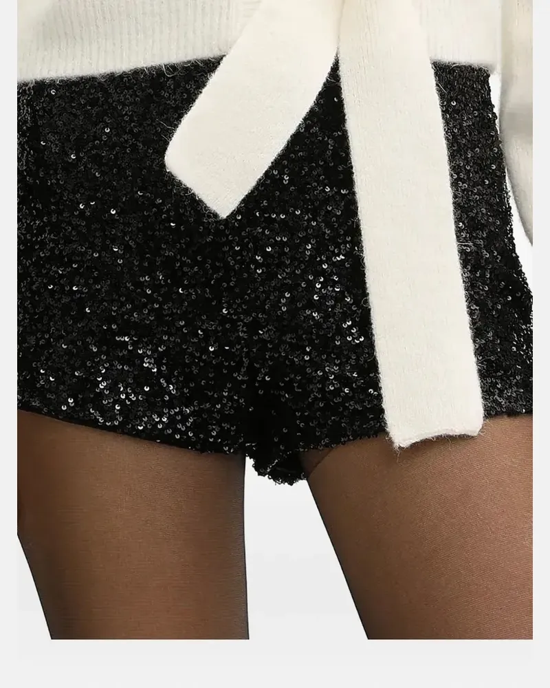 Never Fully Dressed sequin-embellished shorts - Schwarz Schwarz