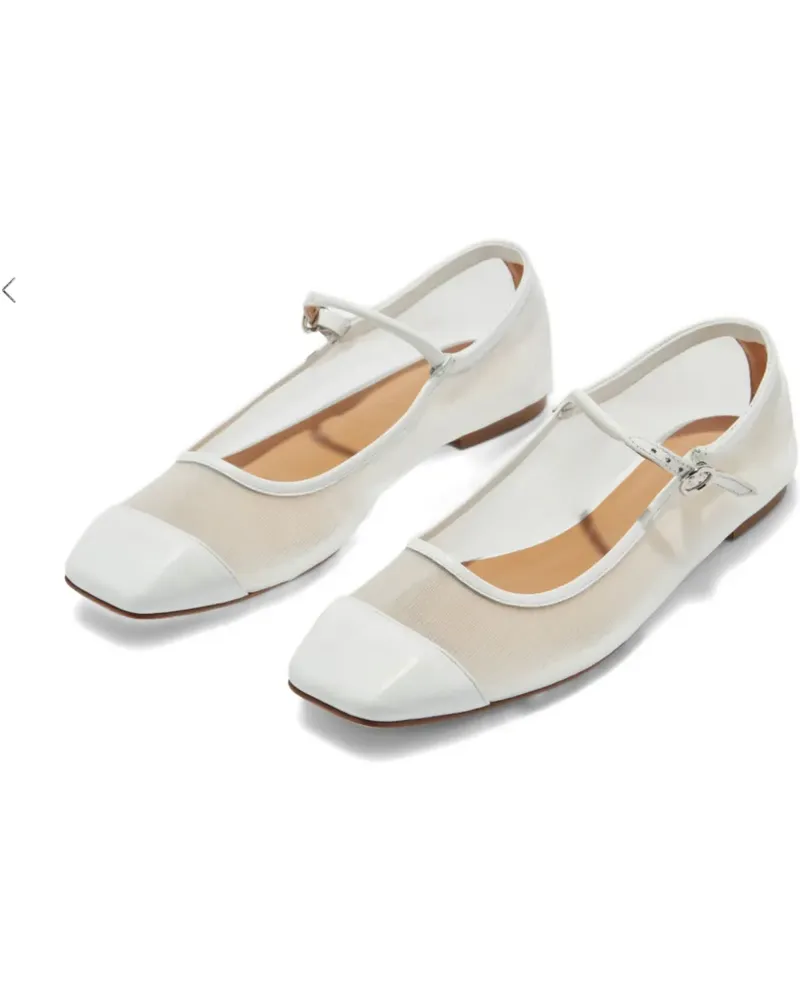 aeyde Mary Janes im Ballerinas-Stil - Weiß Weiß