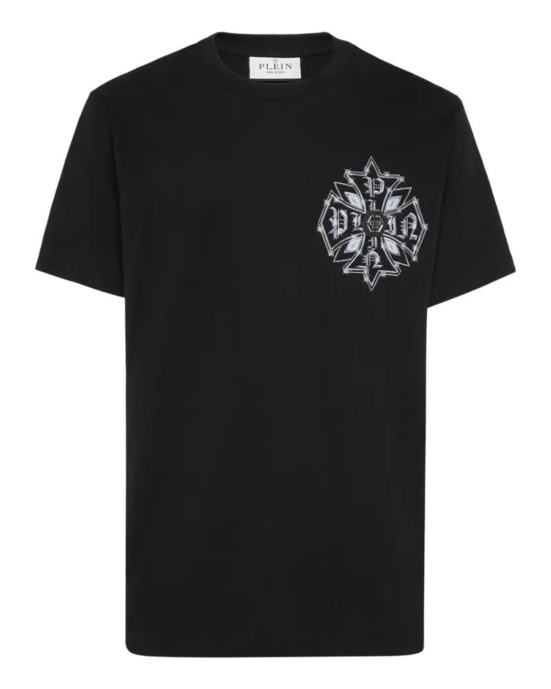 Philipp Plein T-Shirt mit Kreuz-Print - "02 black "02