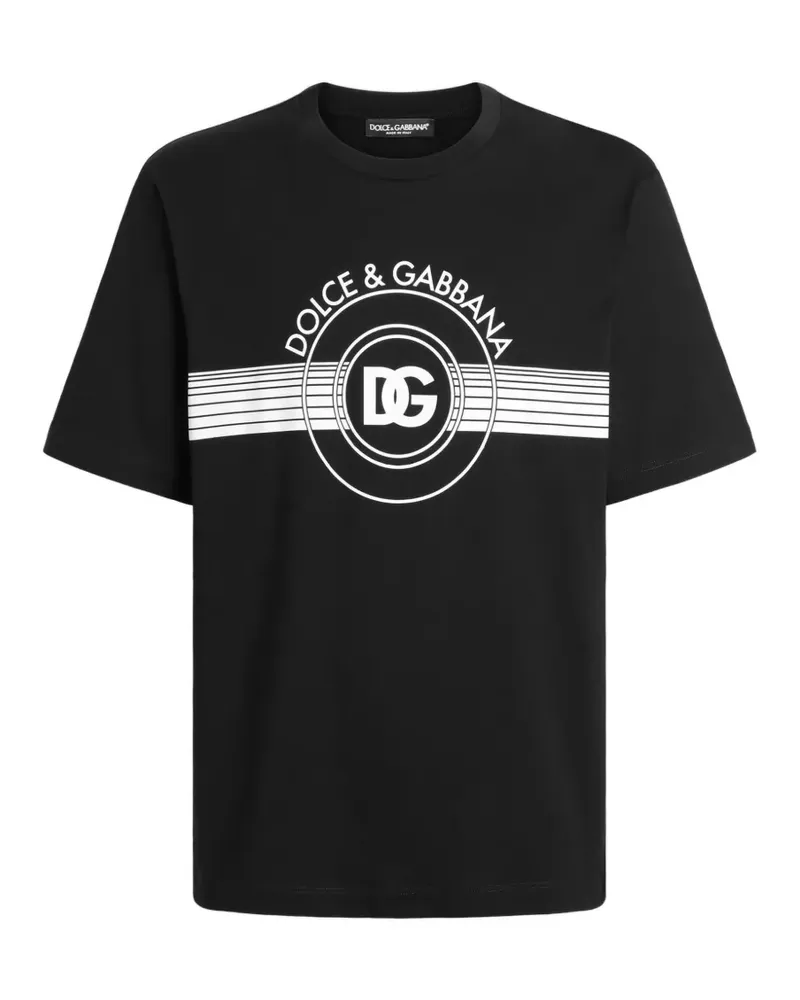 Dolce & Gabbana T-Shirt mit Logo-Print - Schwarz Schwarz
