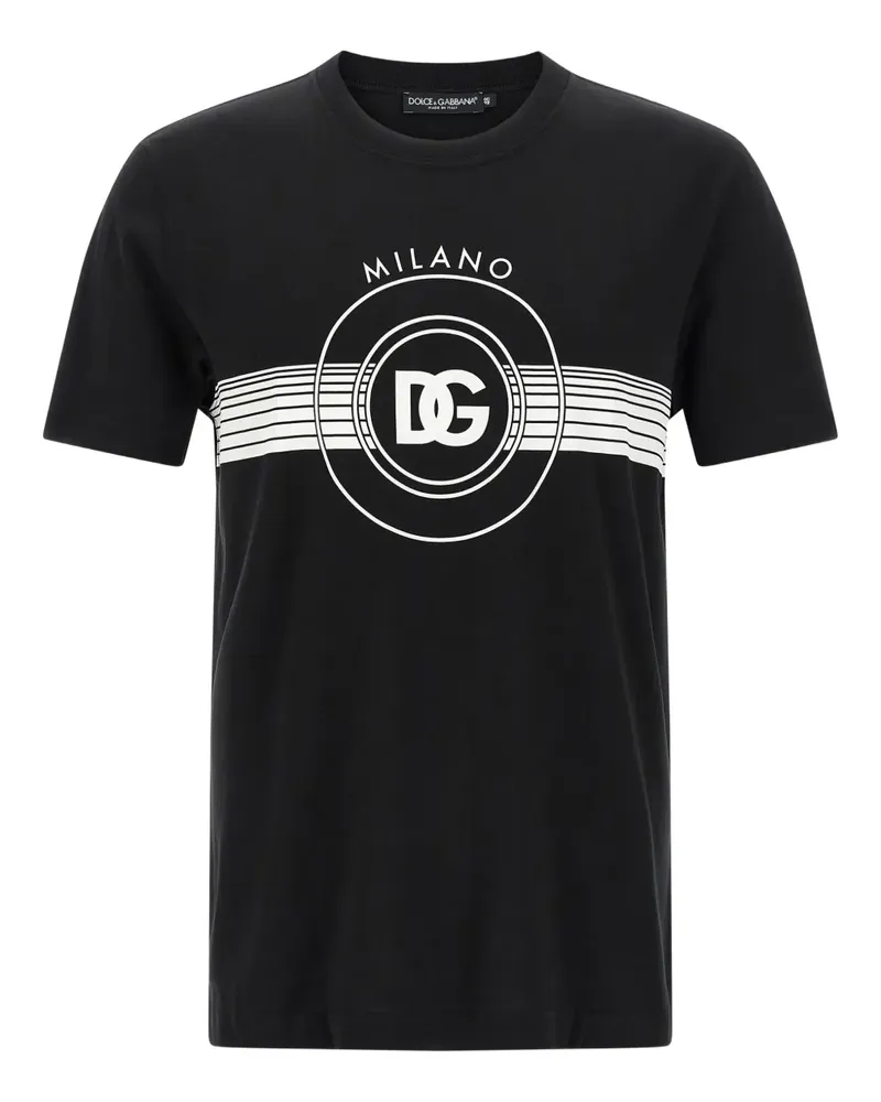 Dolce & Gabbana T-Shirt mit Logo-Print - Schwarz Schwarz