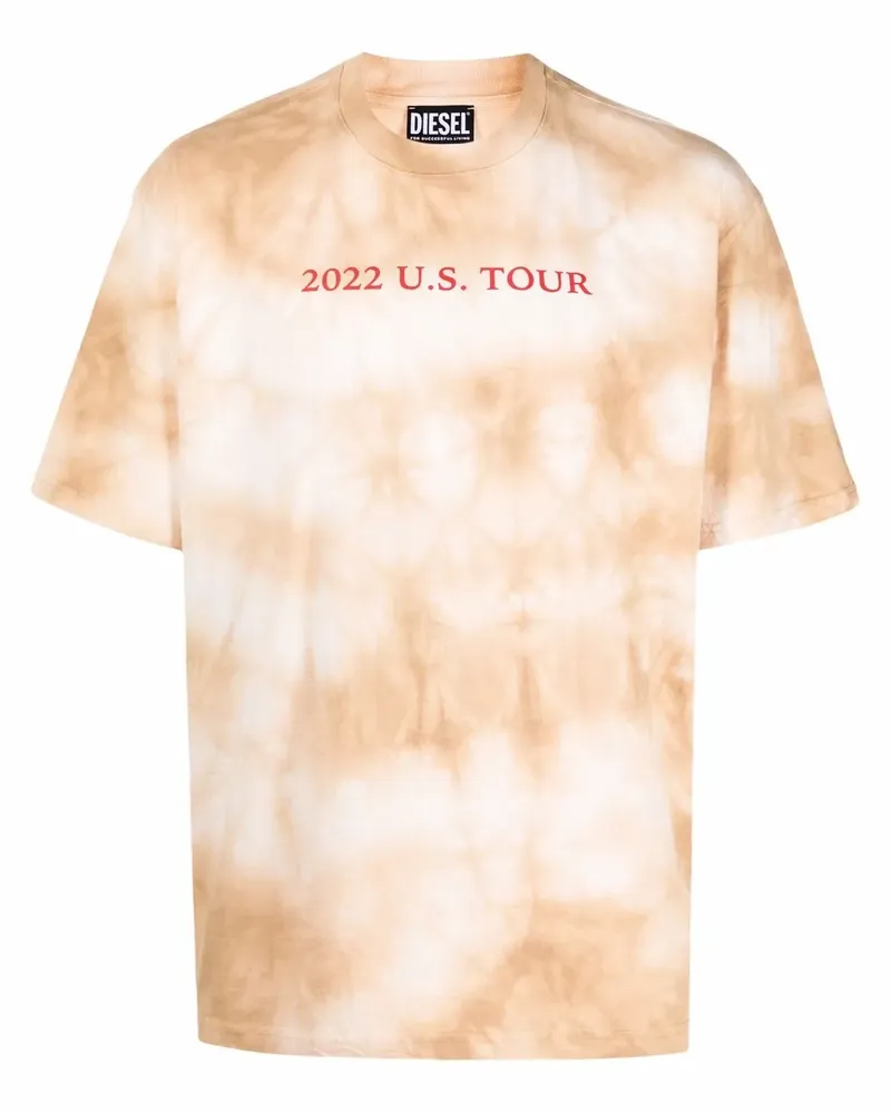 Diesel T-Shirt mit Batik-Print - Nude Nude