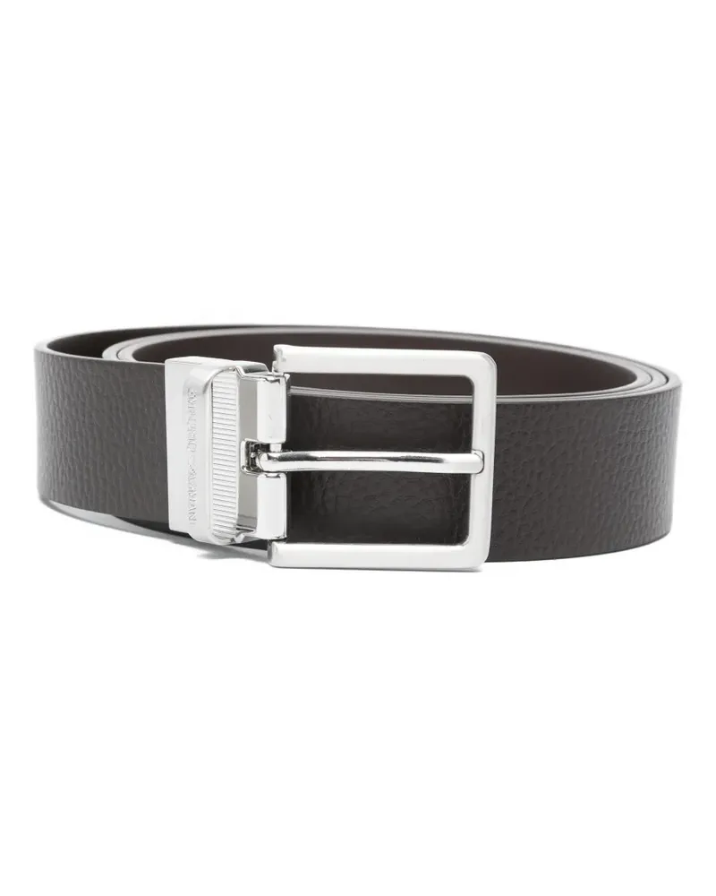 Emporio Armani buckle-detail belt - Braun Braun