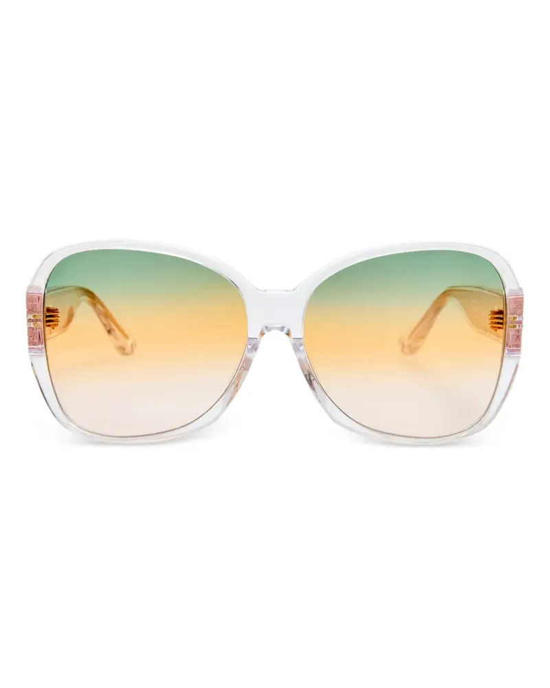 Linda Farrow oversized-frame sunglasses - Weiß Weiß