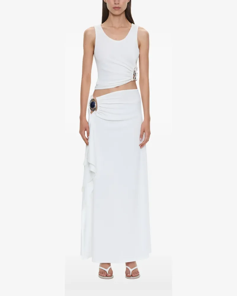 Christopher Esber Droplet Crystal ruched tank top - Weiß Weiß