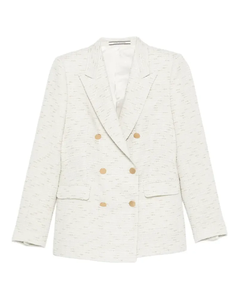 Tagliatore double-breasted tweed jacket - Weiß Weiß